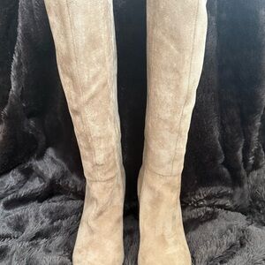 MIA Tan Knee-High Women's Boots- faux suede